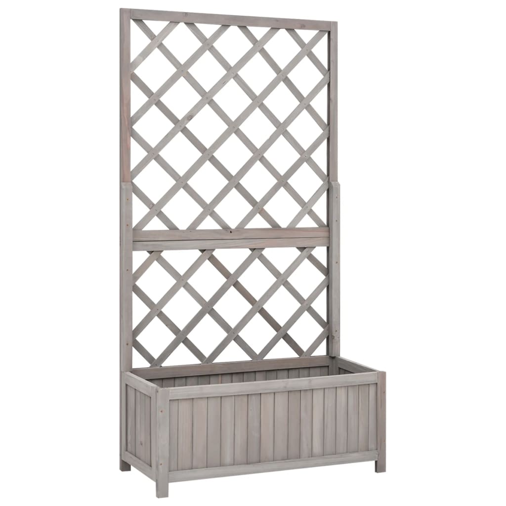 Garden Trellis with Flower Box 70 x 30 x 135 cm Fir Wood | Garden Trellis