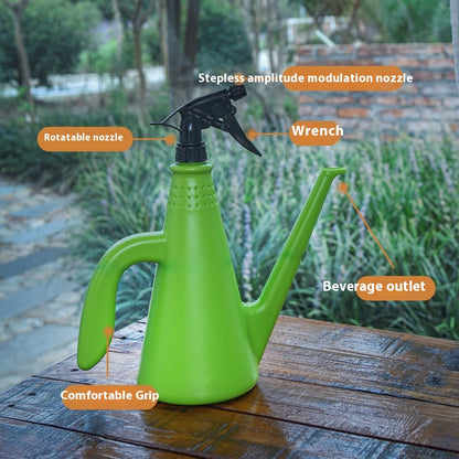 2-in-1 Watering Can with Spray Nozzle