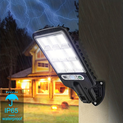 Solar Powered Motion Sensor Outdoor Garden Light With 108 COB LED Lights