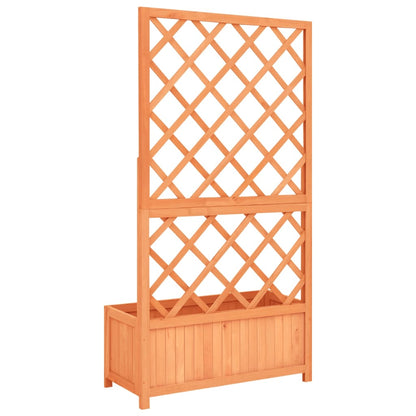 Garden Trellis with Flower Box 70 x 30 x 135 cm Fir Wood  | Garden Trellis