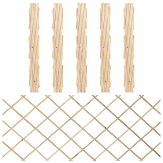 Trellis Fences 5 pcs. Solid Fir Wood |  Trellis Fences