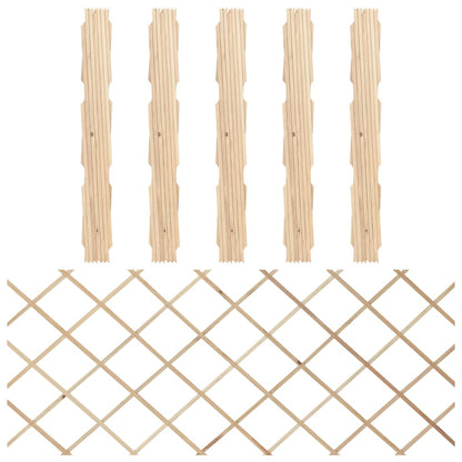 Trellis Fences 5 pcs. Solid Fir Wood |  Trellis Fences