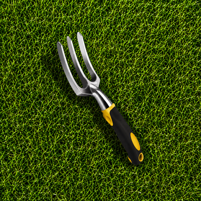 Premium Garden Tools Set of Five - Trowels(2), Fork, Rake and Weeder.