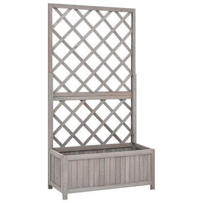 Garden Trellis with Flower Box 70 x 30 x 135 cm Fir Wood  | Garden Trellis